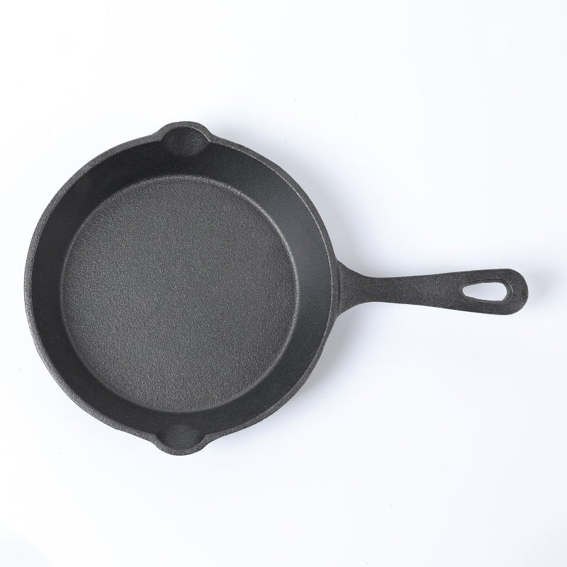 HAWOK Cast Iron Skillet Set 6 Pcs, Dia.6 Inch Round Pan, Cast Iron Server, Frying Pan, Pre-seasoned - Image 5